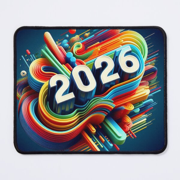 Artikelvorschau, Farbenfrohes abstraktes Design für 2026 – Lebendige Kunstwerke zum neuen Jahr entworfen und verkauft von Dezien.