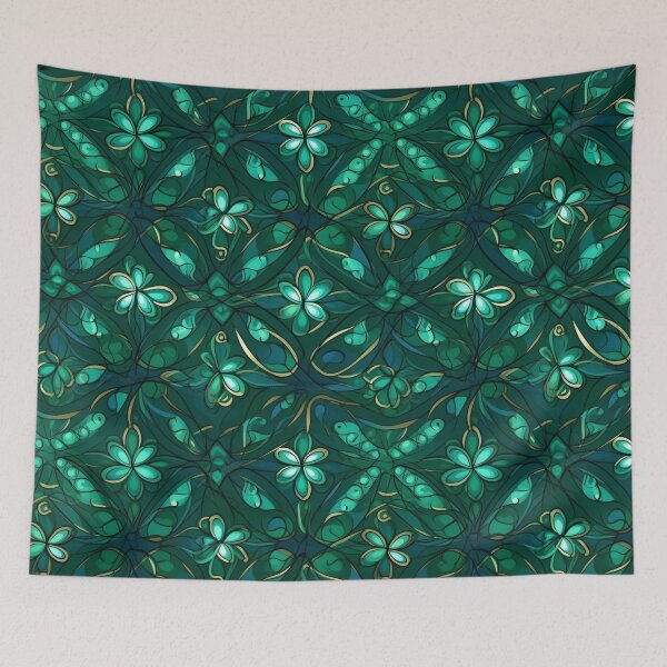 Item preview, Stunning Green Floral Mandala Art- Floral Background Florist- Cute Green designed and sold by RoyalStarsPatts.