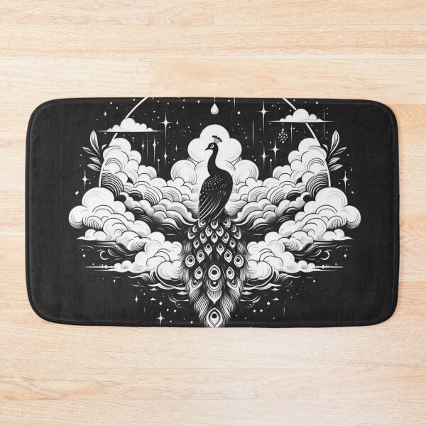 Item preview, Celestial Mystic Peacock Moon Clouds Art designed and sold by BigBlueArt.