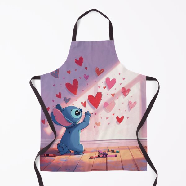 Item preview, Stitch Dibujando Corazones – Ilustración Cute designed and sold by Dream Magic Co.
