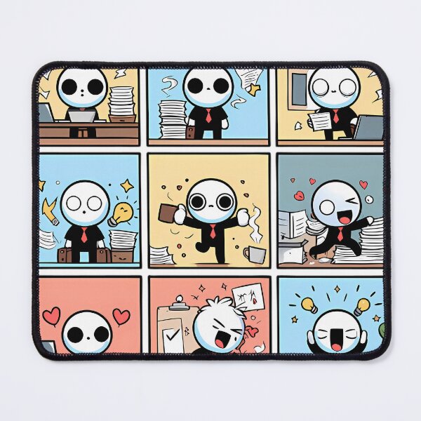 Item preview, Office Worker Emotions Cute Sticker Collection Set designed and sold by DrawDrip.
