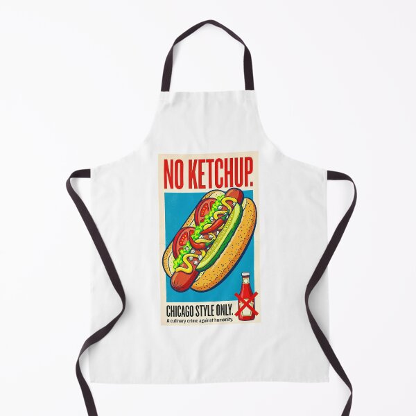 Item preview, Chicago Style Hot Dog - No Ketchup! Funny Culinary Crime Poster designed and sold by Digital Dreams Arts.