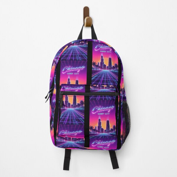 Item preview, Chicago Skyline Retrowave - 80s Neon Synthwave Aesthetic designed and sold by Digital Dreams Arts.