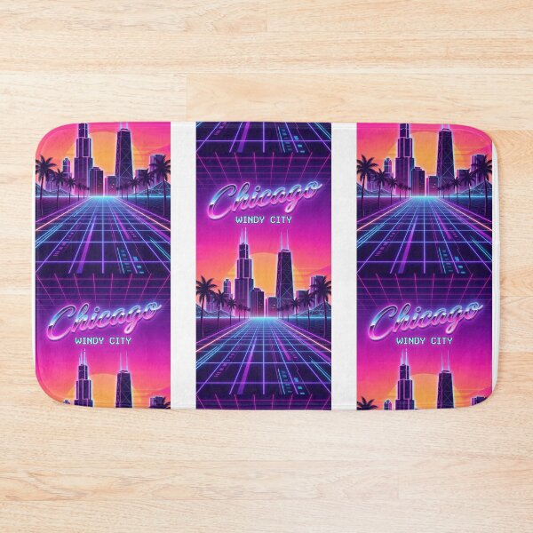 Item preview, Chicago Skyline Retrowave - 80s Neon Synthwave Aesthetic designed and sold by Digital Dreams Arts.