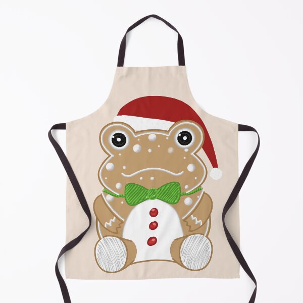 Item preview, Festive Gingerbread Frog With Santa Hat designed and sold by Aku-passion.