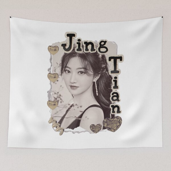 Item preview, Jing Tian (景甜) Chinese Actress Art Chinese Celebrity Illustration Scrapbook Collage Cozy Y2K Vintage Design designed and sold by HELL0WBELLO.
