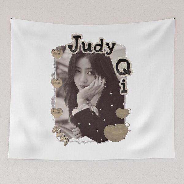 Item preview, Judy Qi – Qi Jing (齐静) Chinese Actress Art Chinese Celebrity Illustration Scrapbook Collage Cozy Y2K Vintage Design designed and sold by HELL0WBELLO.