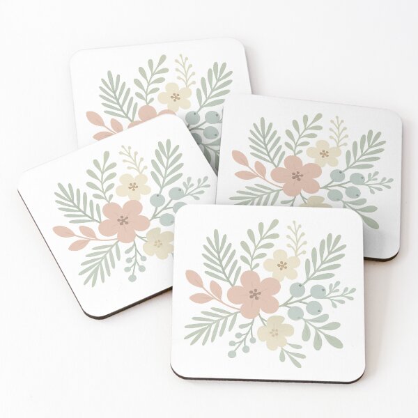 Artikelvorschau, Winterlicher Blumenstrauß – Botanische Illustration in zarten Pastellfarben entworfen und verkauft von Fernova.
