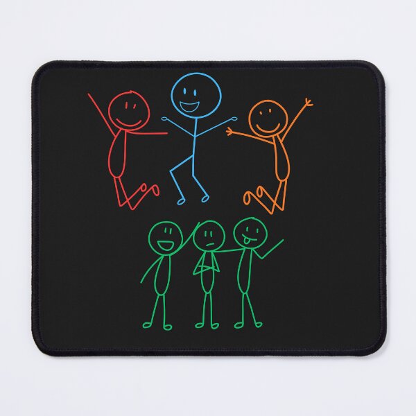 Item preview, Colorful Stick People - Simple Happy Friends Illustration. designed and sold by LunaPrintCo.