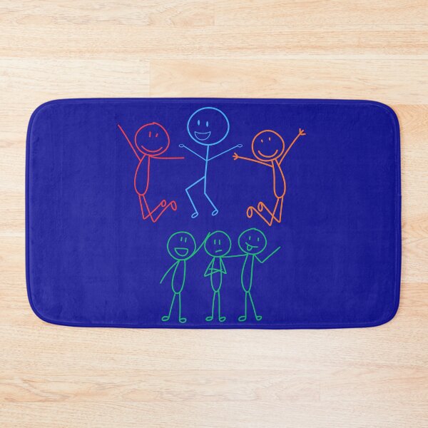 Item preview, Colorful Stick People - Simple Happy Friends Illustration. designed and sold by LunaPrintCo.