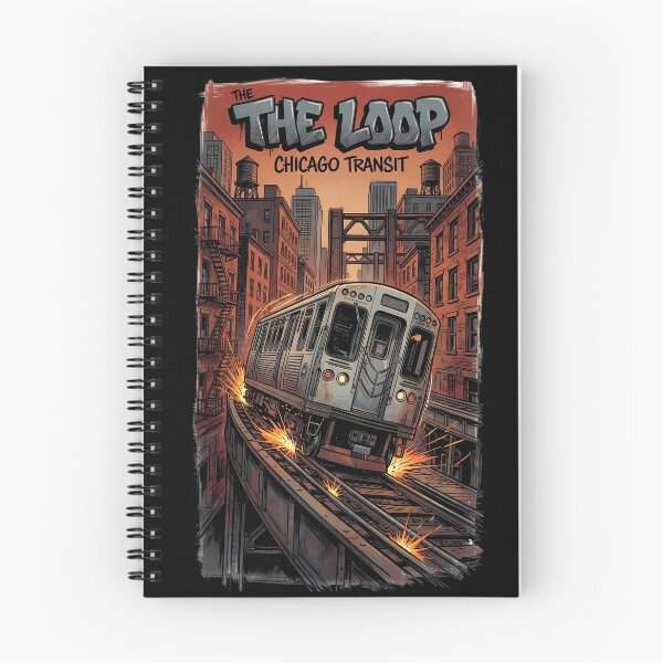 Item preview, The Loop - Chicago "L" Train Comic Book Style Poster designed and sold by Digital Dreams Arts.