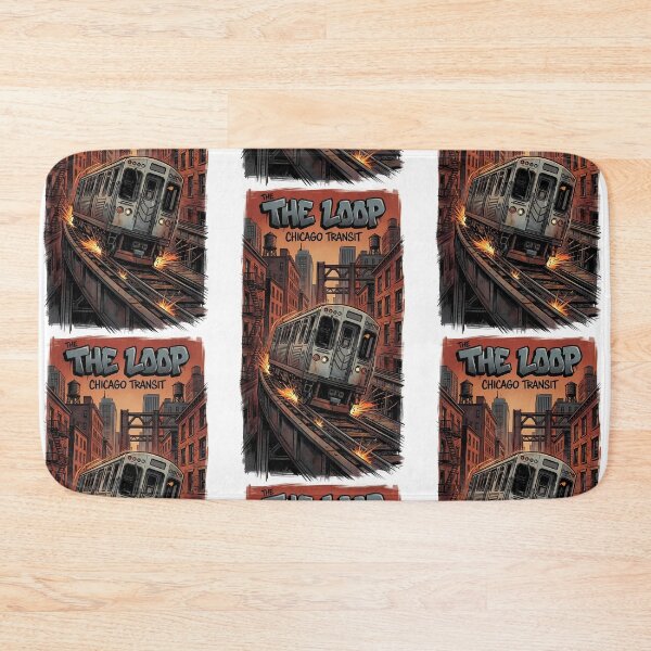 Item preview, The Loop - Chicago "L" Train Comic Book Style Poster designed and sold by Digital Dreams Arts.