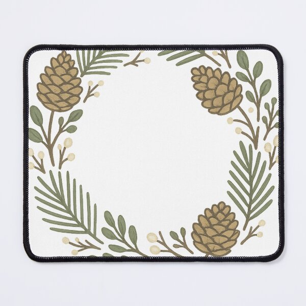 Item preview, Pinecone Wreath Badge – Rustic Winter Botanical Illustration designed and sold by Fernova.