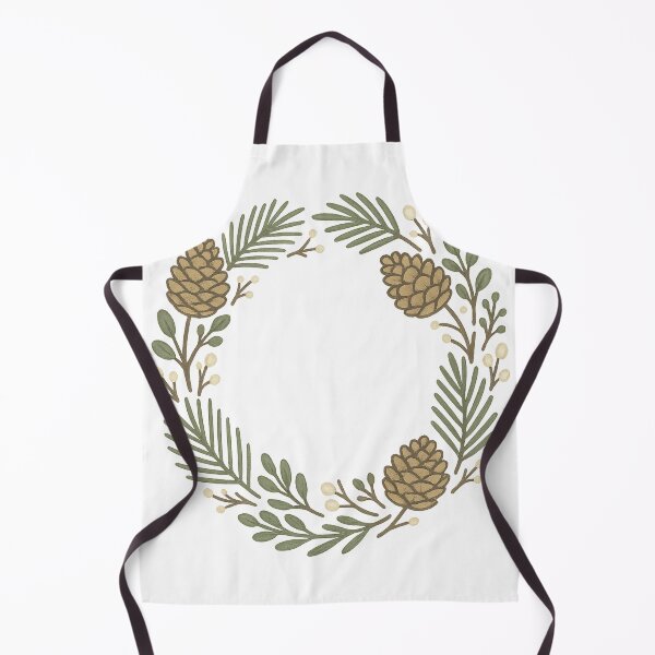 Item preview, Pinecone Wreath Badge – Rustic Winter Botanical Illustration designed and sold by Fernova.