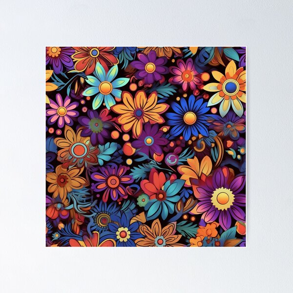 Item preview, Colorful Floral Pattern- Floral Latin American Art-  Elegant Floral designed and sold by RoyalStarsPatts.