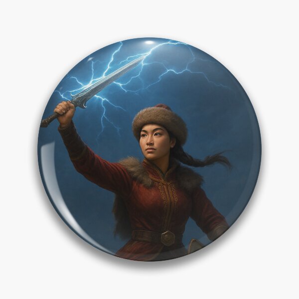 Item preview, Kyrgyz warrior princess riding a wolf designed and sold by Ntograph.