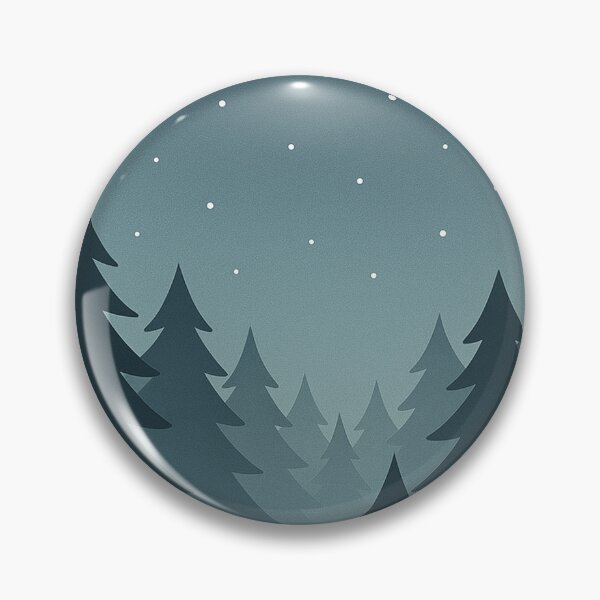 Item preview, Night Pine Forest – Minimal Starry Sky Landscape designed and sold by Fernova.