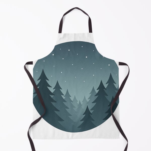 Item preview, Night Pine Forest – Minimal Starry Sky Landscape designed and sold by Fernova.