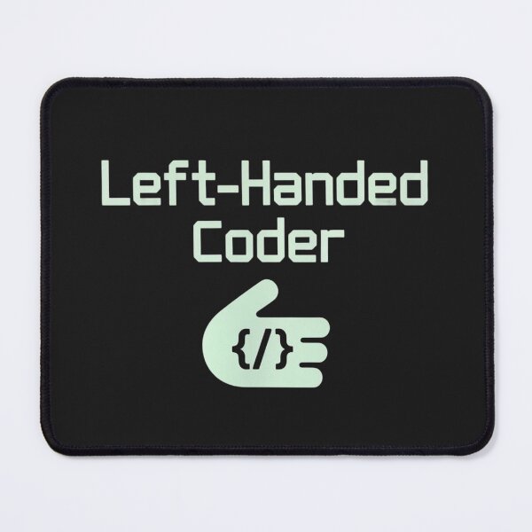Item preview, Left-Handed Coder – Clean Typographic T-Shirt designed and sold by WittyHolidayPrints – Retro Meme Tees.