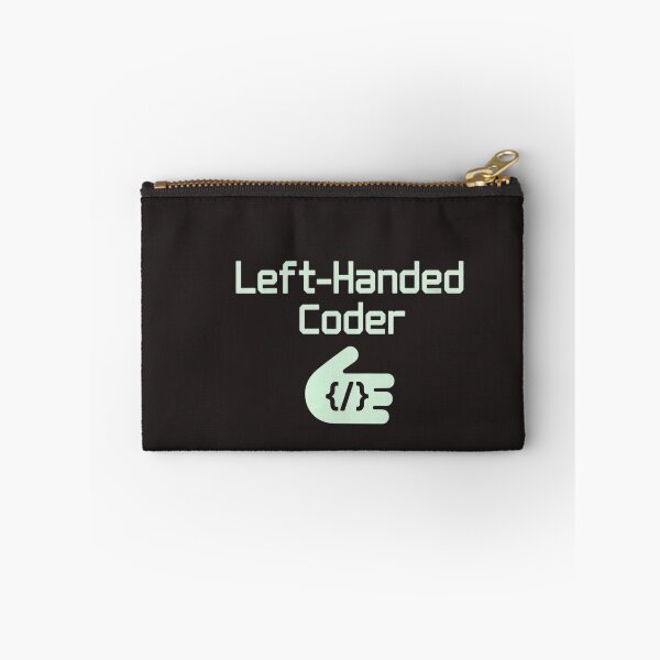 Item preview, Left-Handed Coder – Clean Typographic T-Shirt designed and sold by WittyHolidayPrints – Retro Meme Tees.