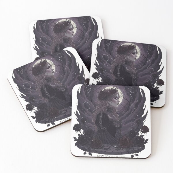 Item preview, NOX FLORESCENS - Dark Gothic Queen of Roses and Stars designed and sold by artbywafa2025.