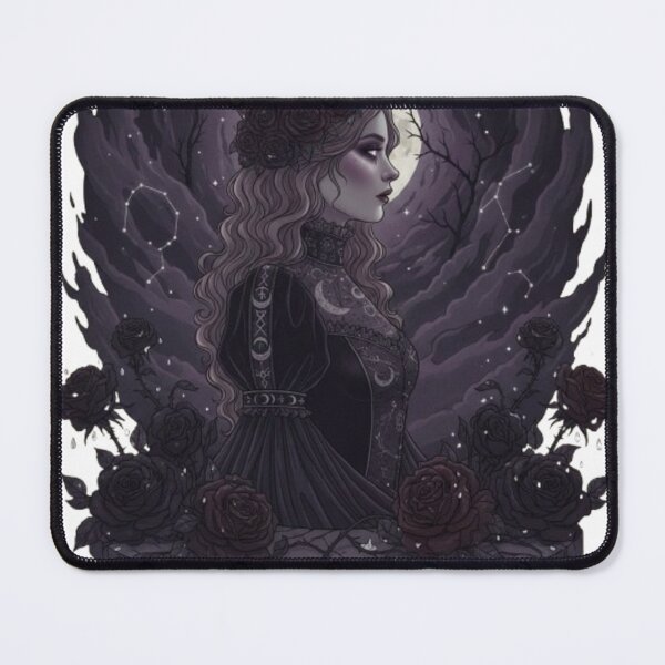Item preview, NOX FLORESCENS - Dark Gothic Queen of Roses and Stars designed and sold by artbywafa2025.
