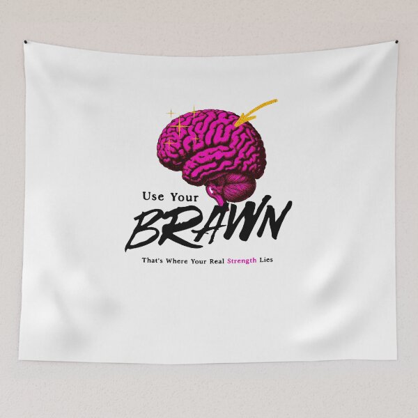 Item preview, Use Your Brawn (light backgrounds) designed and sold by Brain Shorts.