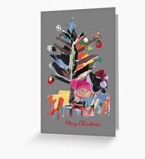 Lovely Christmas family tree Greeting Card