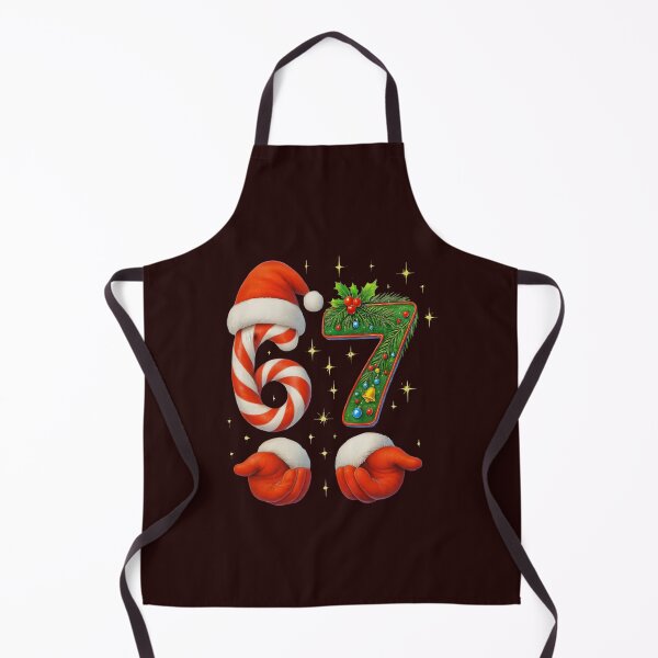 Item preview, Funny Christmas 67 Design – Candy Cane & Santa Hands – Holiday Festive Tee for Gen Alpha designed and sold by KamalaDesign.