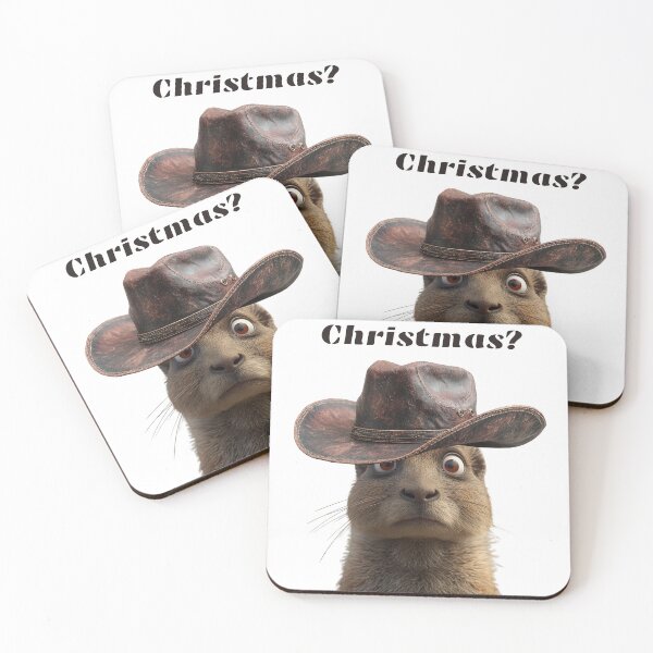 Item preview, Surprised Hyrax Christmas with Hat designed and sold by Dedokris.