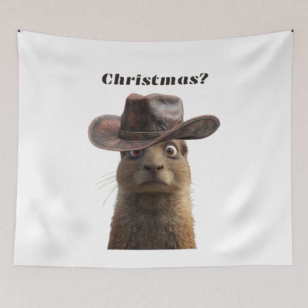 Item preview, Surprised Hyrax Christmas with Hat designed and sold by Dedokris.