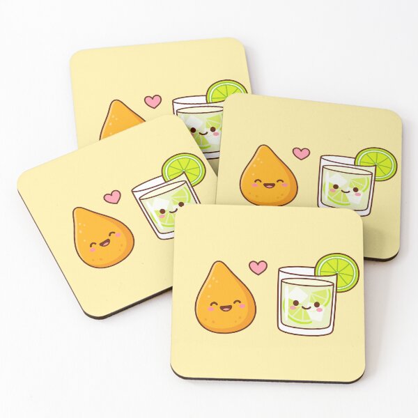 Item preview, Kawaii Brazilian Coxinha and Caipirinha couple designed and sold by irmirx.