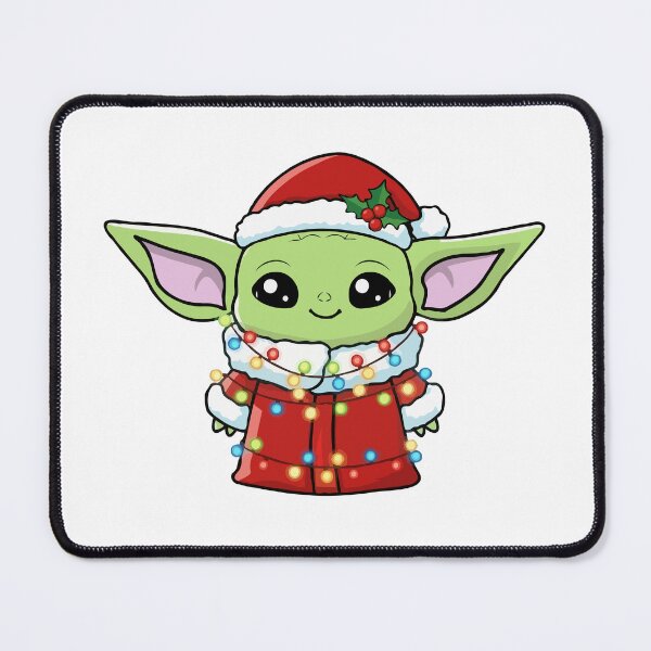 Item preview, Cute Baby Yoda Grogu Christmas Santa Hat with Lights - Star Wars Mandalorian Holiday Kawaii Design designed and sold by BrainBubbleArt.