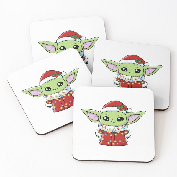 Item preview, Cute Baby Yoda Grogu Christmas Santa Hat with Lights - Star Wars Mandalorian Holiday Kawaii Design designed and sold by BrainBubbleArt.