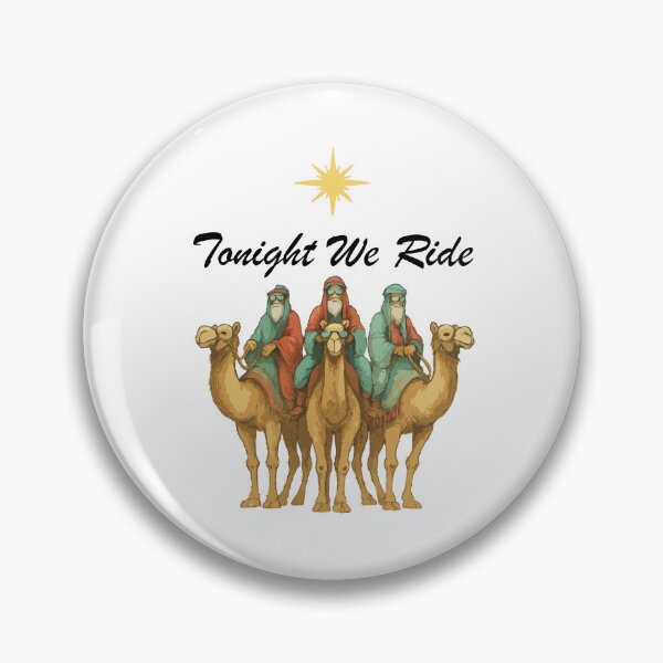 Item preview, Tonight We Ride - Three Kings Following the Star of Bethlehem - Vintage Nativity Christmas Illustration designed and sold by BrainBubbleArt.