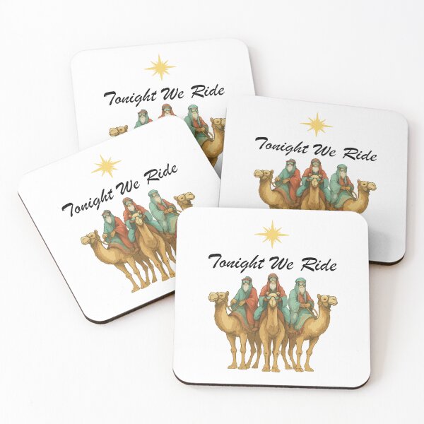 Item preview, Tonight We Ride - Three Kings Following the Star of Bethlehem - Vintage Nativity Christmas Illustration designed and sold by BrainBubbleArt.