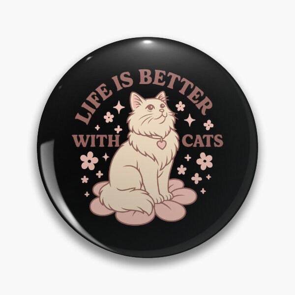 Item preview, Life Is Better With Cats Royal Cat – Elegant Sitting Kitty designed and sold by WhiskerlyGfx.