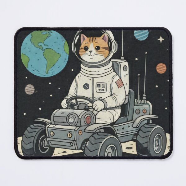 Item preview, Astro Cat on the Moon - Fostenic Cat Spaice: The Cosmic Lunar Rover designed and sold by JanRizz.