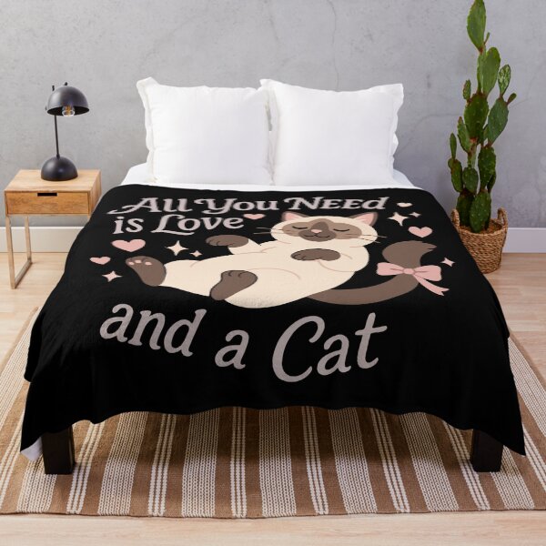 Item preview, All You Need Is Love and a Cat – Cute Lazy Kitty Art designed and sold by WhiskerlyGfx.