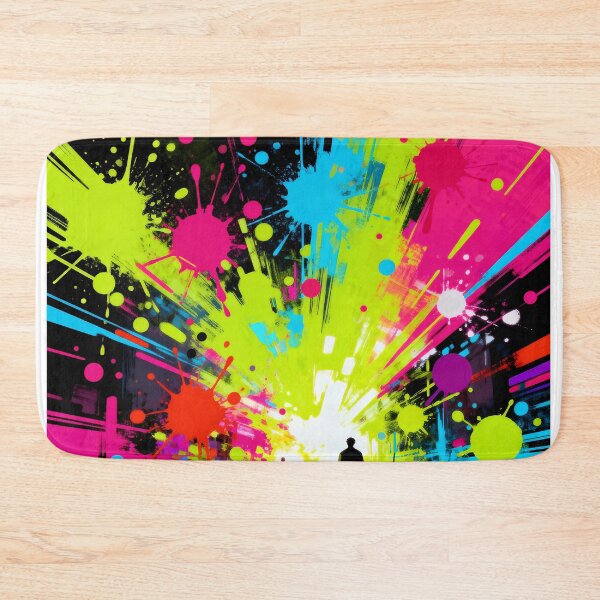 Item preview, Abstract neon splatters designed and sold by SuperAIstar.