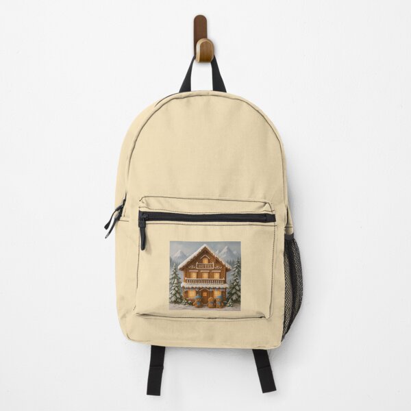 Item preview, Gingerbread Swiss Chalet Hotel – Alpine Winter Scene designed and sold by Novel Works Studio.