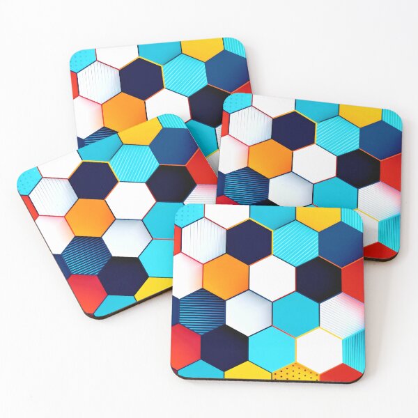 Item preview, Abstract Hexagon Pattern in Various Colors designed and sold by SuperAIstar.