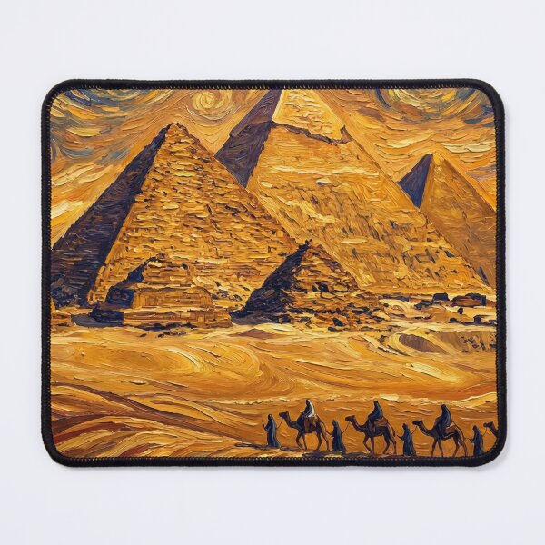 Item preview, Ancient Sands Under Starry Skies: Van Gogh Style Pyramids of Giza designed and sold by yaserse2013.