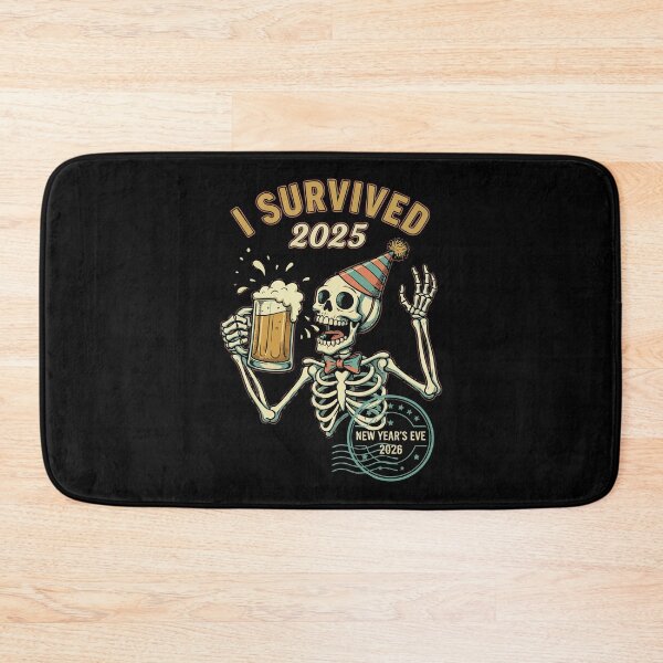 Item preview, I Survived 2025 New Year's Eve 2026 Fun Skeleton designed and sold by LuminOrb.