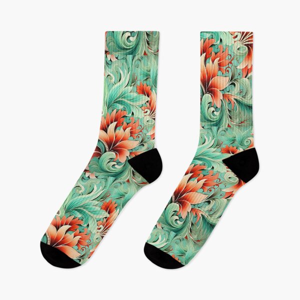 Item preview, Beautiful Green Floral Pattern - Retro Floral Nature- Floral designed and sold by RoyalStarsPatts.