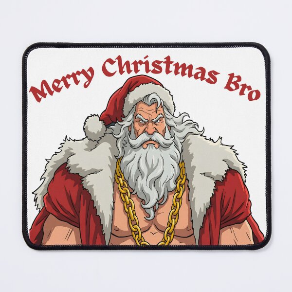 Item preview, Merry Christmas Bro Muscular Santa Bodybuilder T-Shirt designed and sold by Vicksin ⭐⭐⭐⭐⭐.