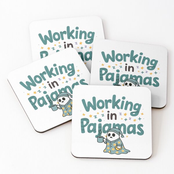 Item preview, Working in pajamas- Funny Work Giftful Design designed and sold by Happyhoo1.