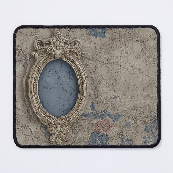 Item preview, Cracked Floral Rococo Oval Frame Wall designed and sold by Noitcaei.