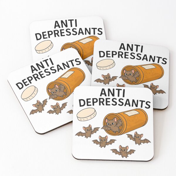 Item preview, Bats Pill Bottle Anti Depressants designed and sold by BerlinerKatzen.