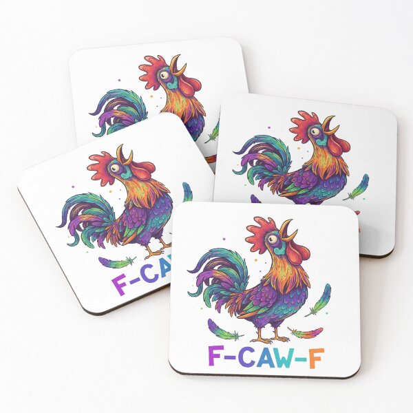 Item preview, Funny Rooster Crowing F-CAW-F Cartoon Chicken Design designed and sold by Merchifyme2000.